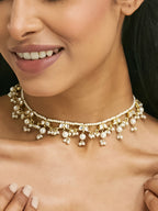 Nuyug 22K Gold-Plated Kundan & Pearl Studded Matha Patti Head Jewellery - Distacart