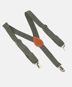 Manet Boys Solid Suspenders - Bottle Green