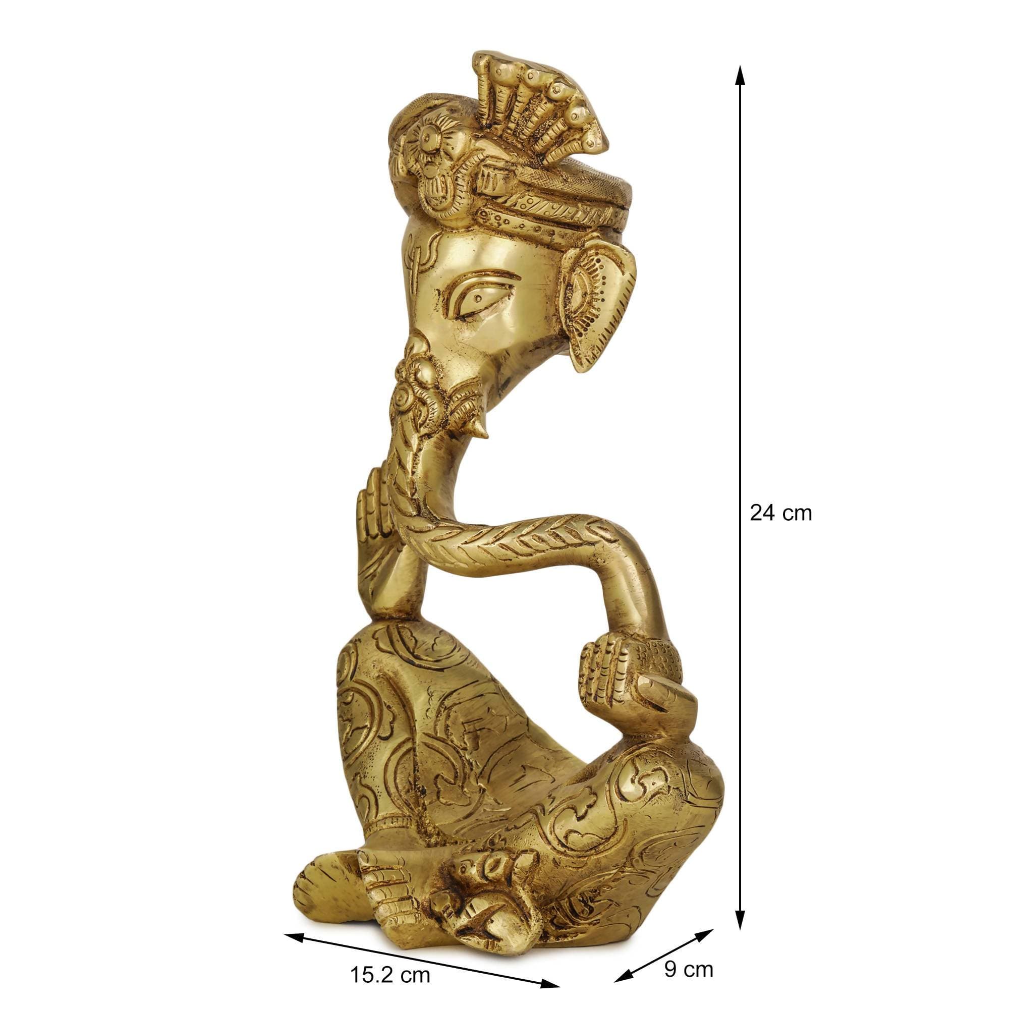 Devlok Vighnaharta Ganpati Pital Murti Idol