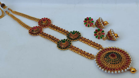 Traditional Multicolor Kemp Long Necklace Set