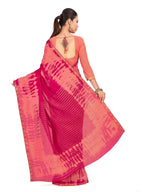 Mimosa Women's Pink Banarasi Chiffon Silk Saree - Distacart