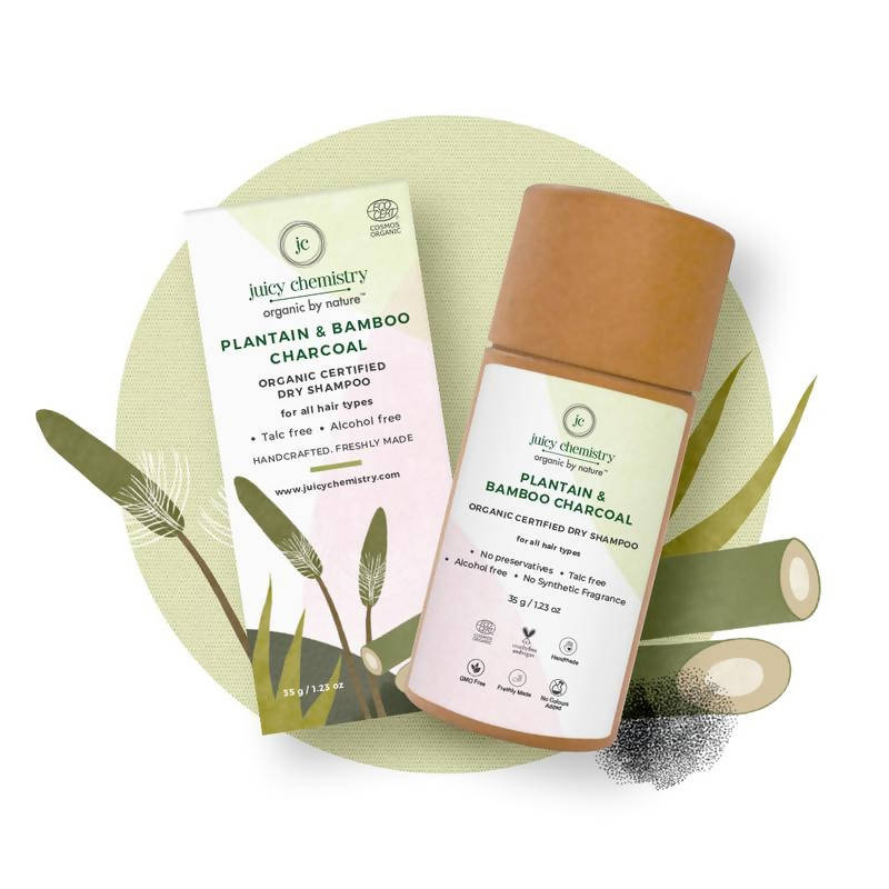 Juicy Chemistry Plantain, Bamboo & Charcoal Organic Dry Shampoo