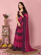 Attractive These Party Wear Ready To Wear Saree - Pink