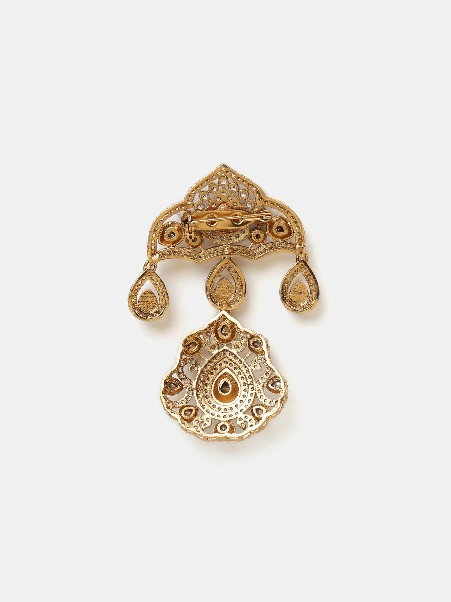 Ruby Raang Chaand Jhoomar Brooch