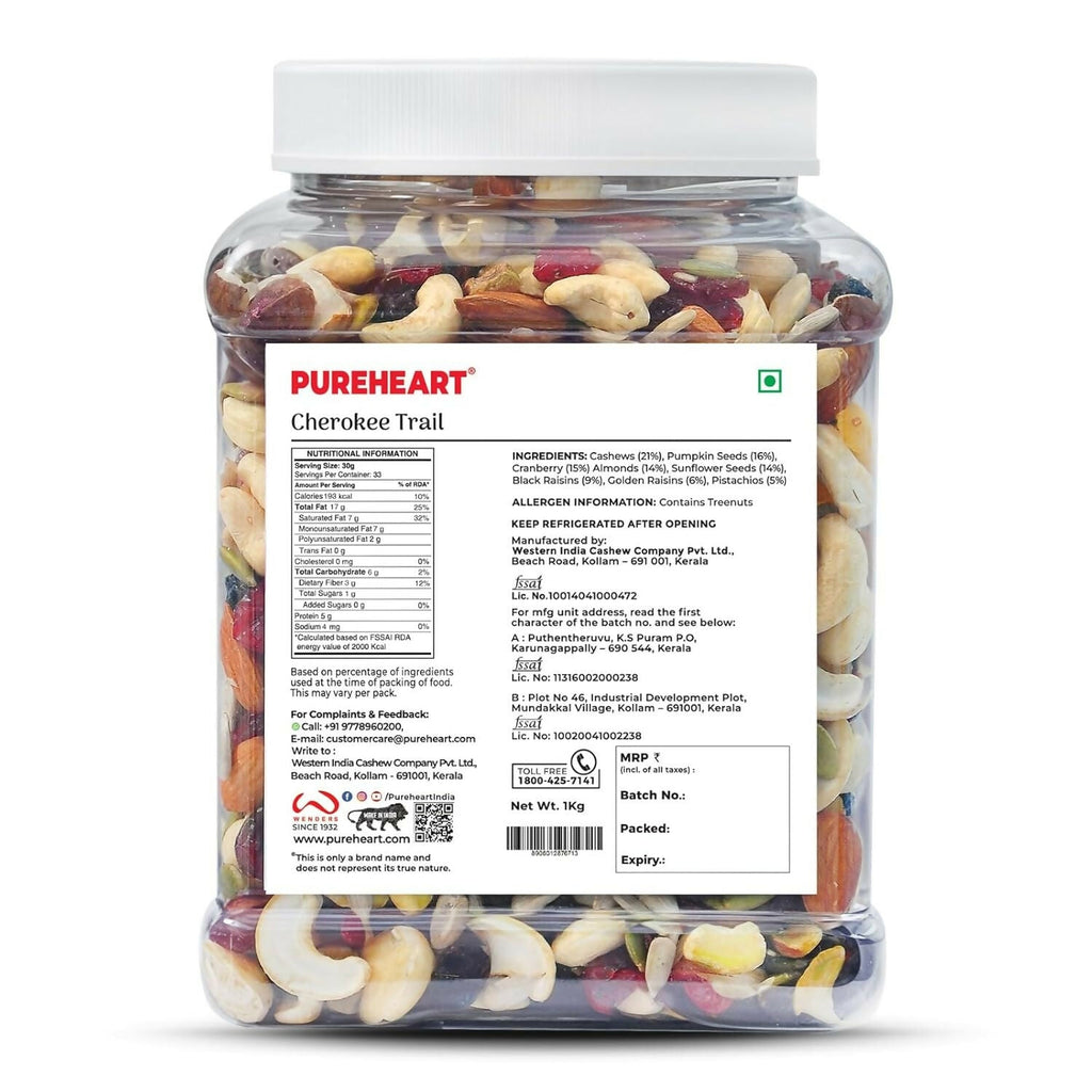 Pureheart Nutmix Cherokee Premium Trail Mix - Distacart