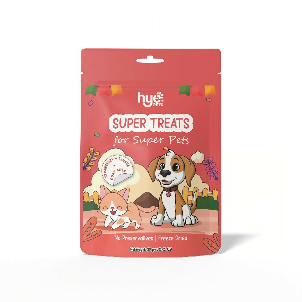Hye Pets Super Treats For Super Pets – Freeze Dried Treats Made With Goat Milk, Strawberry & Banana - Distacart