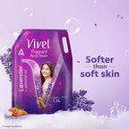 Vivel Fragrant Body Wash Lavender & Almond Oil Shower Gel Supersaver XL Refill Pouch