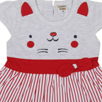 NammaBaby Baby Girl's A-Line Mini Frock Dress - Red 120