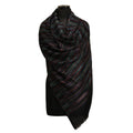Nizalia Cashmere Fine Wool Black Ikkat Print Stole
