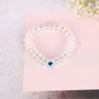 NVR Men & Women Transparent Beaded Elasticated Bracelet - Distacart