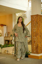 Aayaa Designer Printed Full Flared Suit - Distacart