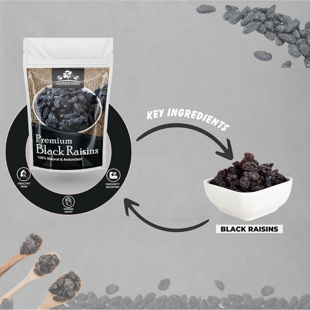 Nature Yard Black Raisins Seedless/kali kismis/kishmish dry fruit - Distacart