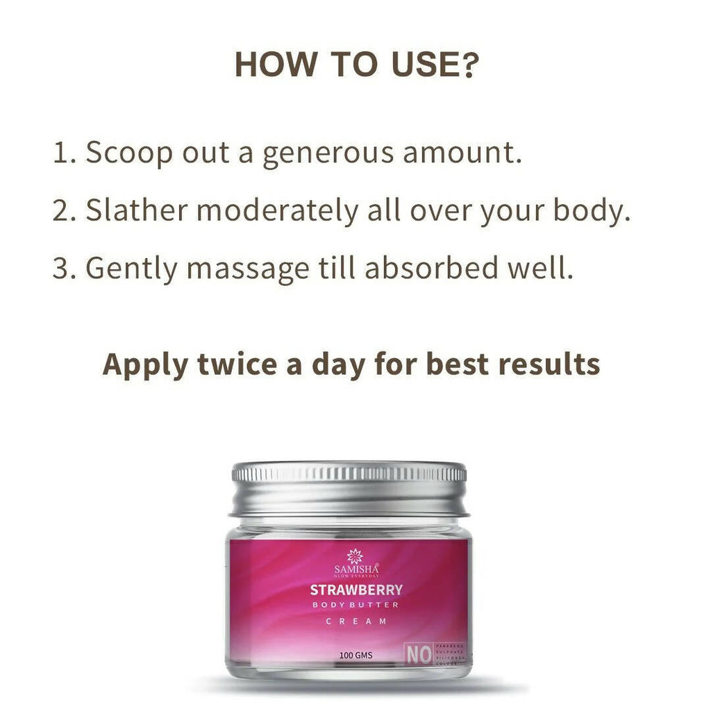 Samisha Organic Stretch Marks Remover Strawberry Body Butter Cream