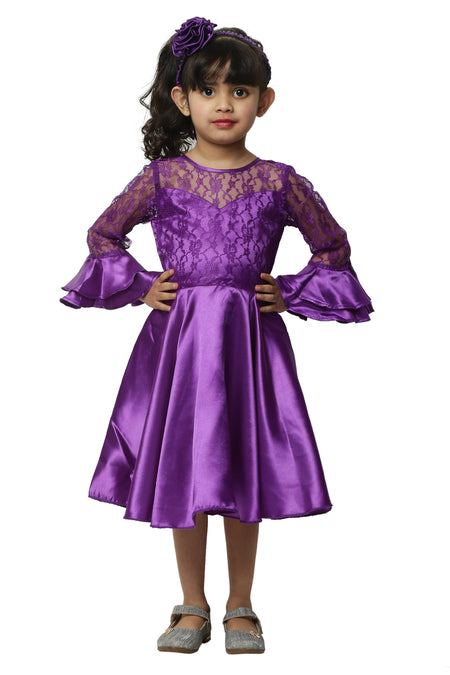 Asmaani Kids Party Wear Stylish Dresses, Perfect for Parties, Functions & Vacations - Purple