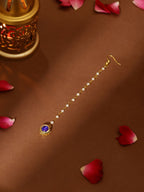 Ruby Raang Blue Meenakari Kundan Maang Tikka - Distacart