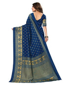 Vamika Blue Printed Art Silk Saree