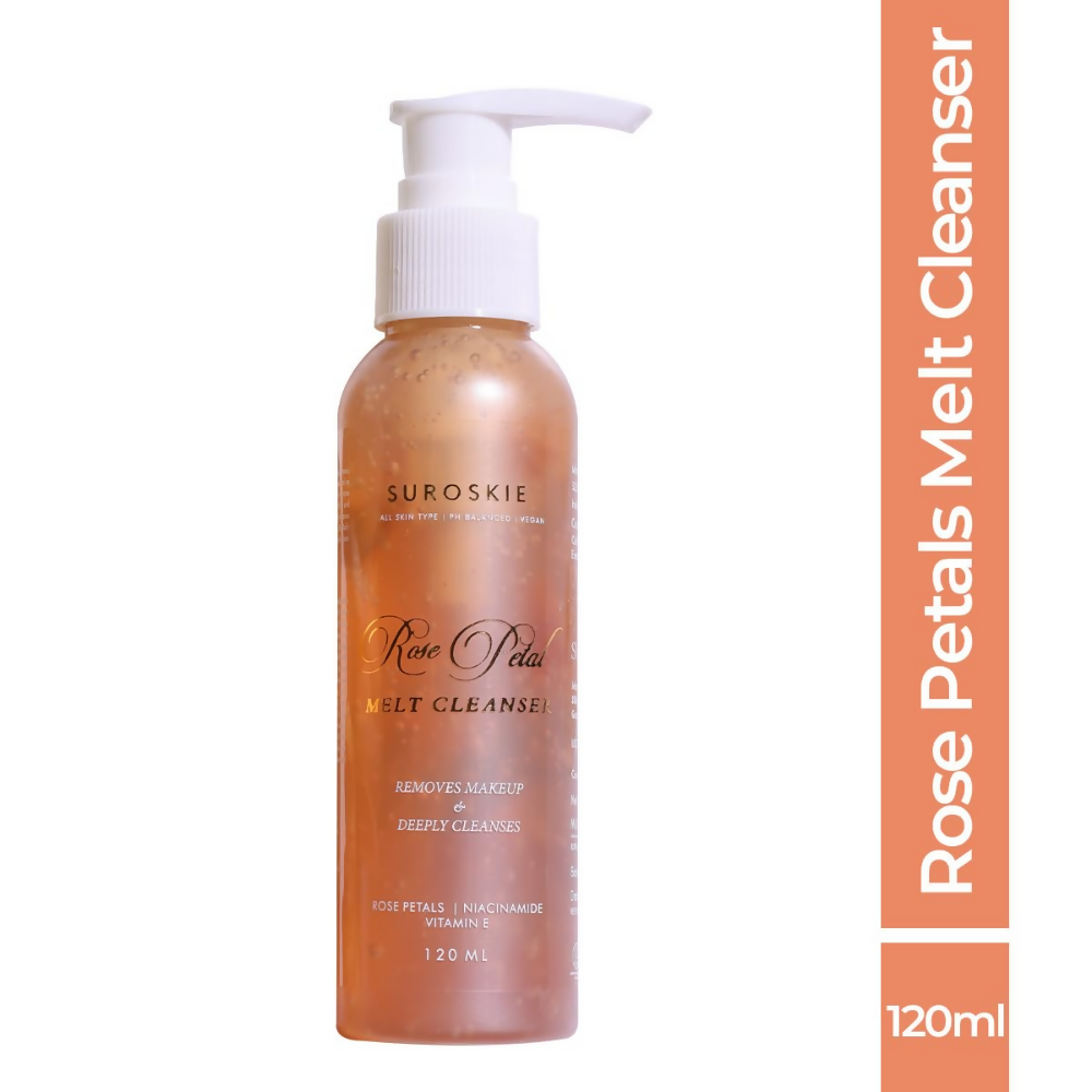 SUROSKIE Rose Petals Melt Cleanser 2-In-1 Face Wash & Makeup Remover - Distacart