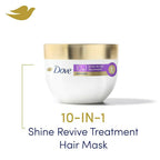 Dove 10 in 1 Shine Revive Treatment Hair Mask for Dull Hair