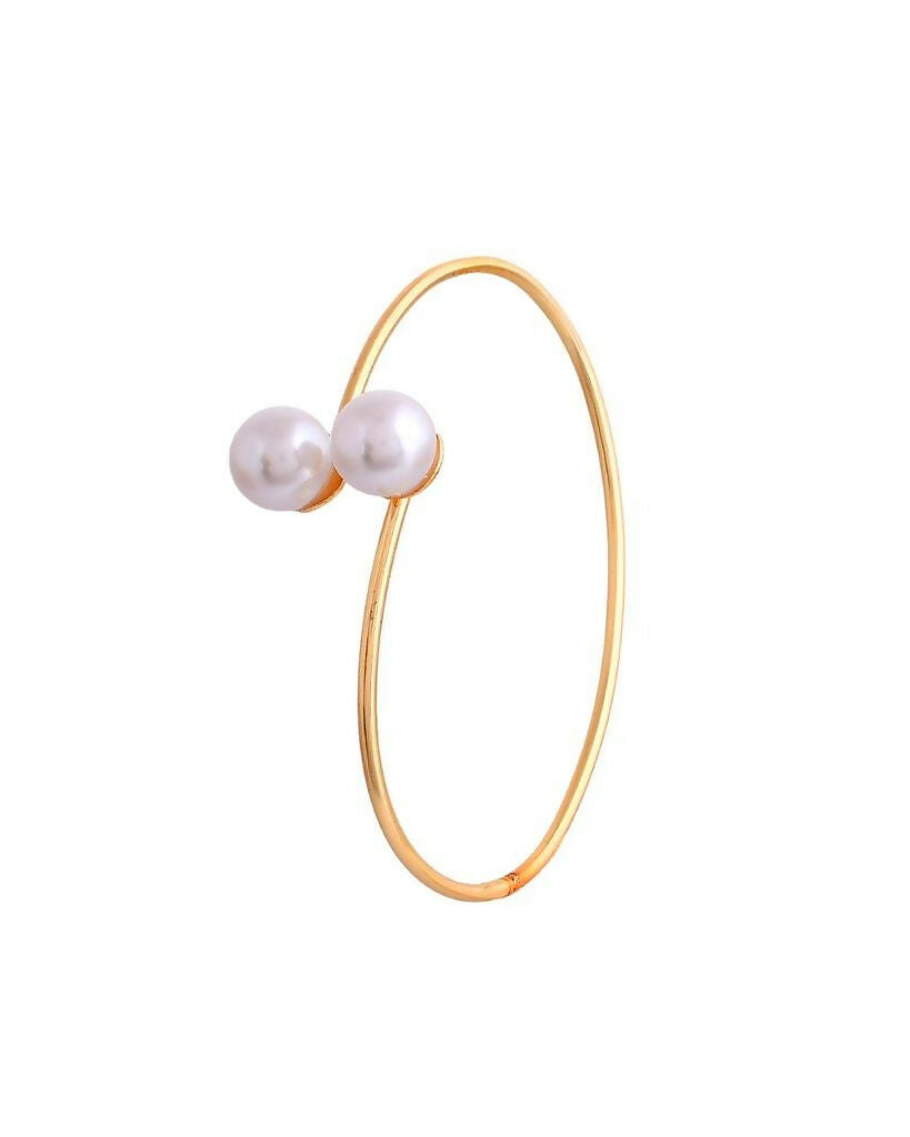 VOJ One Gram Gold Plated Pearl Studded Bracelet - Distacart