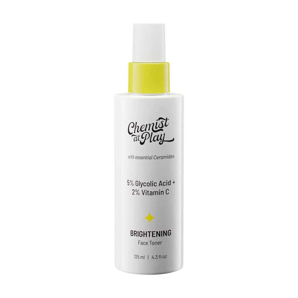 Chemist At Play Brightening Face Toner with Glycolic Acid + Vitamin C For Exfoliates & Brightens Skin Men & Women