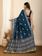 Blue Soft Silk Woven Meenakari Designer Saree - Vedanti