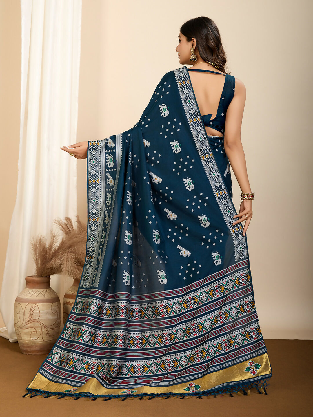 Blue Soft Silk Woven Meenakari Designer Saree - Vedanti