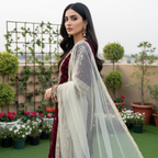 Joban Fashion Maroon Kurta Set Velvet Embroidery Sequence Work - Distacart