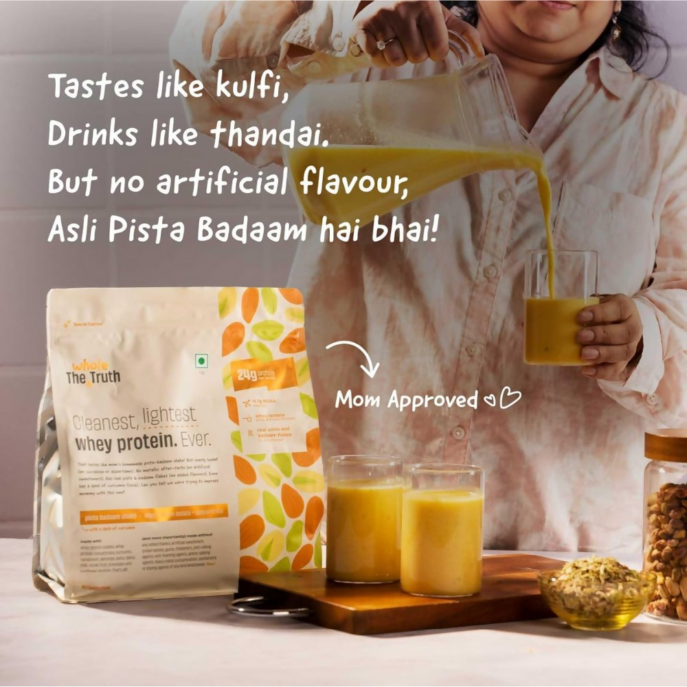 The Whole Truth Whey Protein Isolate+Concentrate - Pista Badaam Shake - Distacart