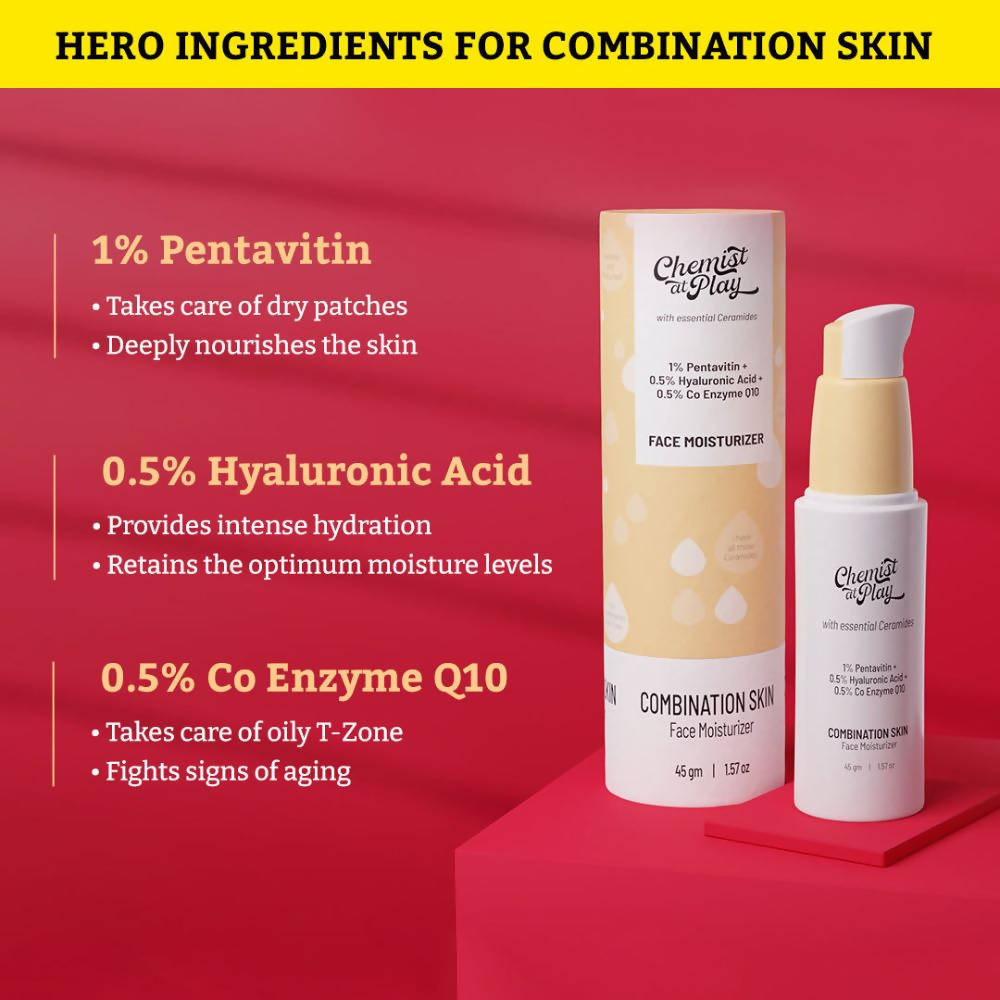 Chemist At Play Combination Skin Face Moisturizer For Hydrate, Protect and Improve Skin Texture