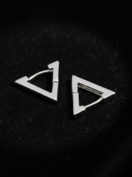 NVR Men's Multicolour Geomatric Shaped Stud Earrings