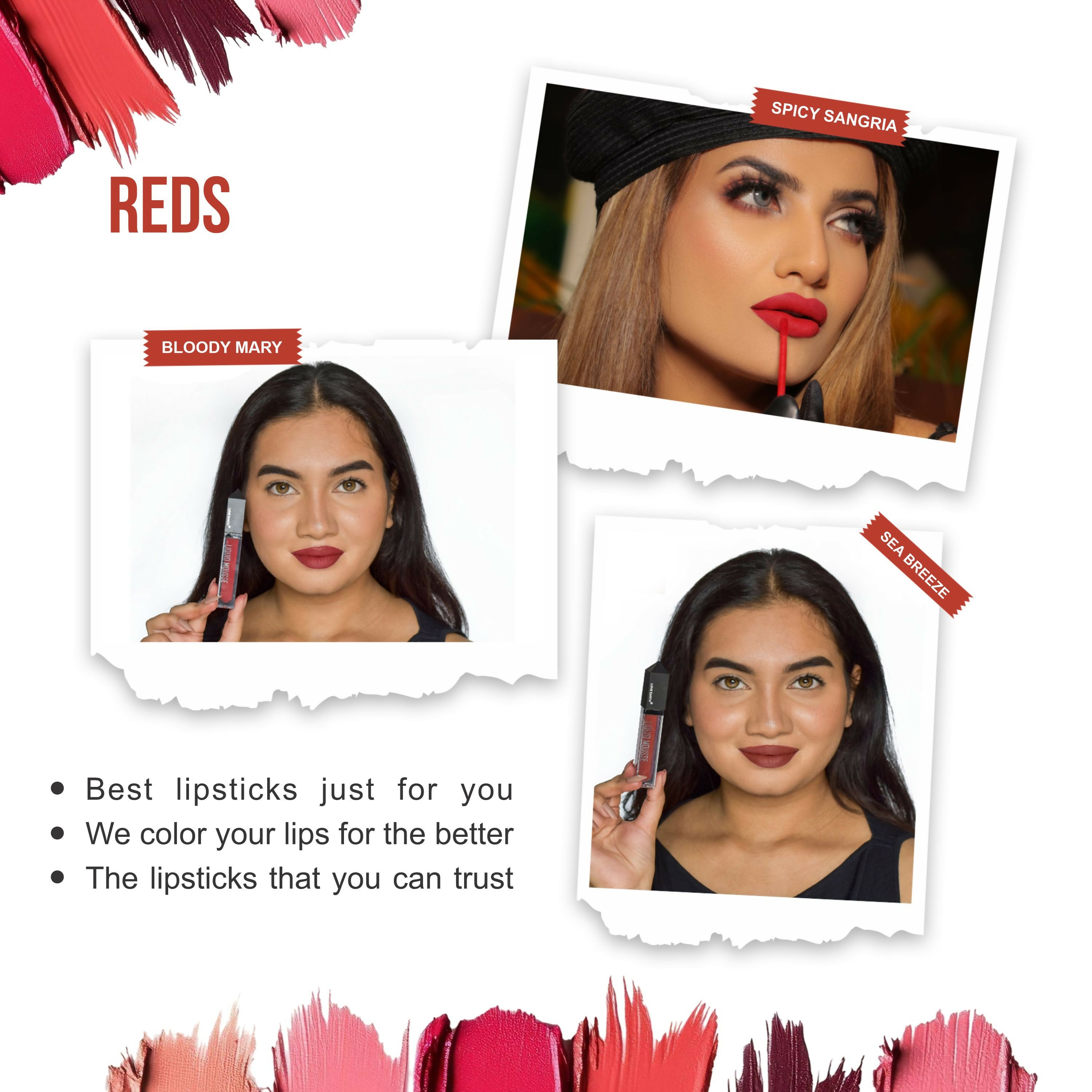 Love Earth Liquid Mousse Matte Lipstick - Reds