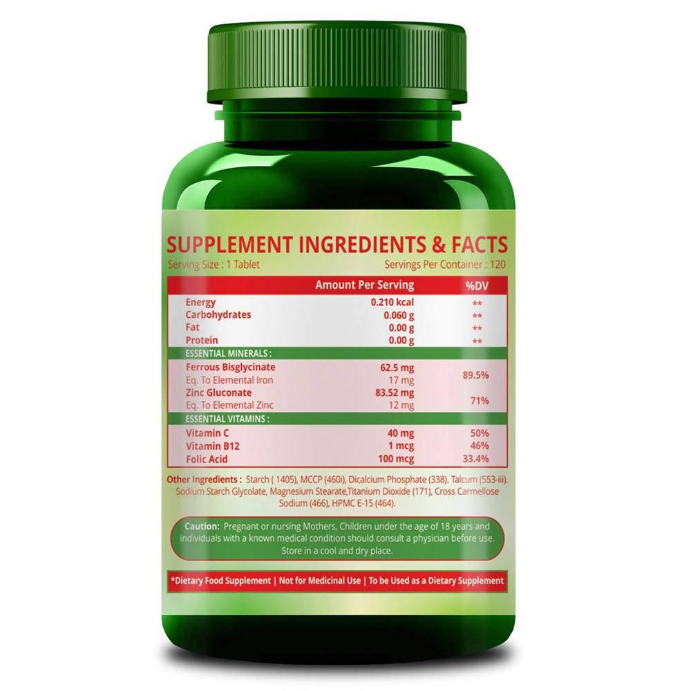 Himalayan Organics Chelated Iron Plus Vitamin C Tablets Online