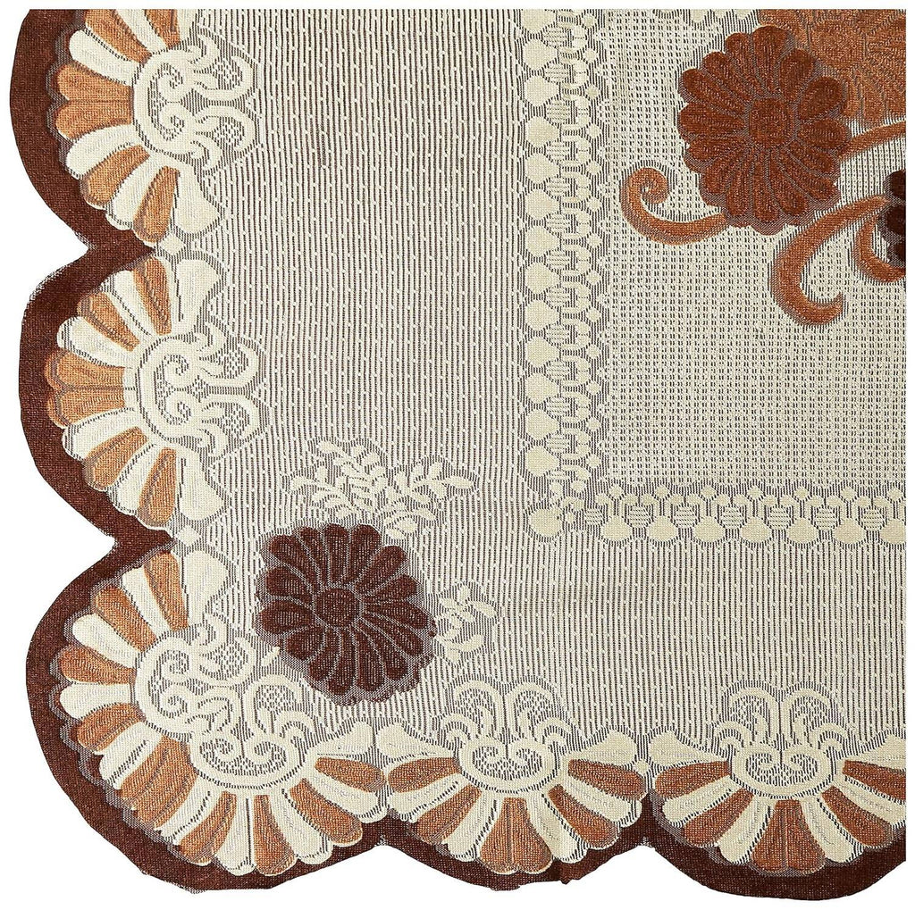 Kuber Industries Center 4 Seater Table Cover - Brown