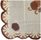 Kuber Industries Center 4 Seater Table Cover - Brown