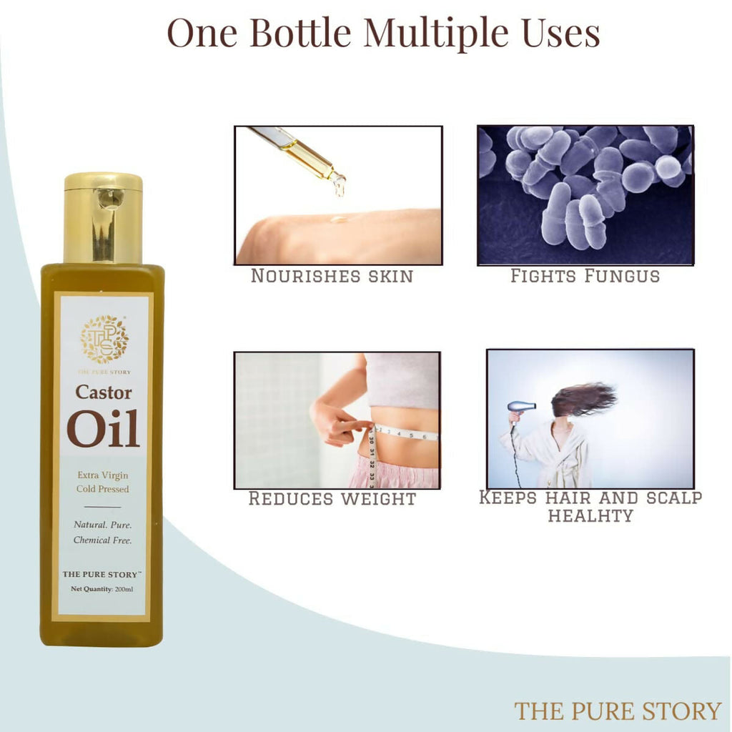 The Pure Story Natural Cold Pressed Castor Hair Oil - Distacart