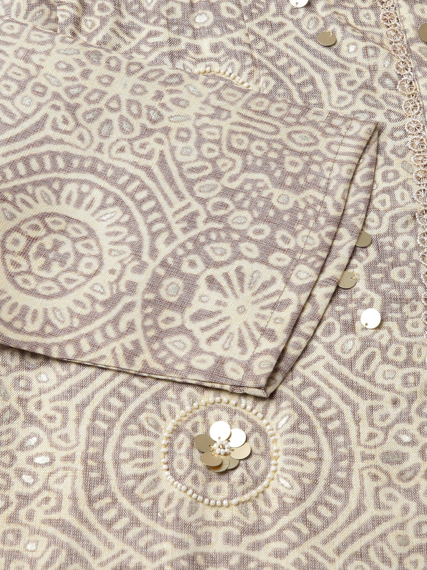 Grey Chiffon Paisley Printed Top - Himanshi