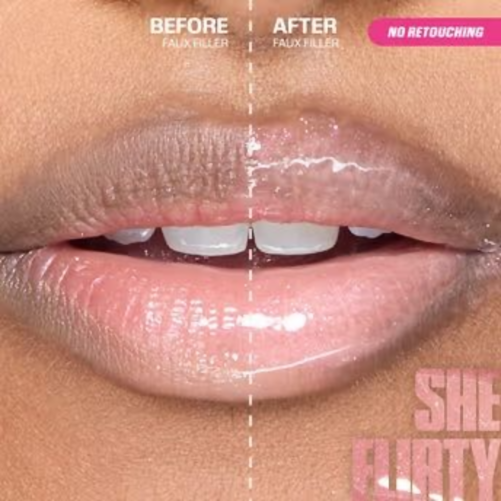 Huda Beauty Icy Nude Faux Filler Lip Gloss - She Flirty