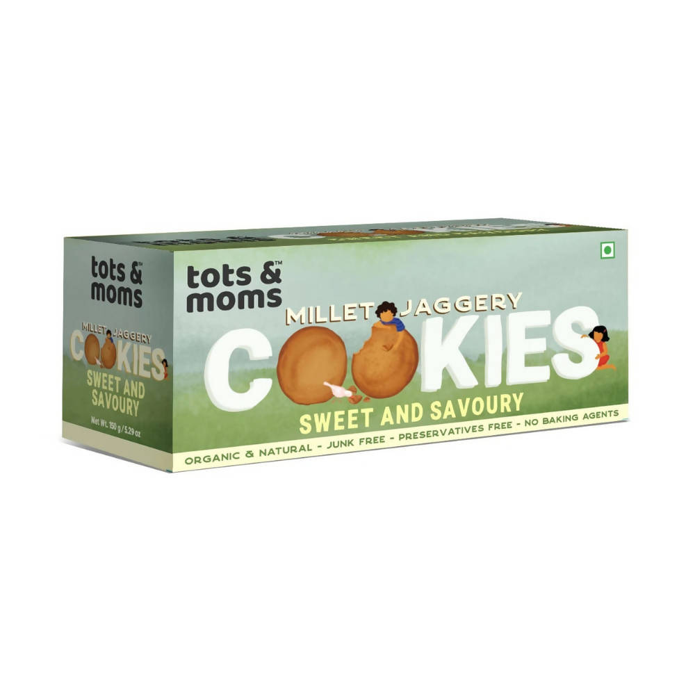 Tots and Moms Millet & Jaggery Cookies Sweet & Savory - Distacart
