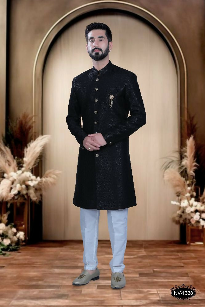 Joban Fashion Men's Black TR Kurta with Pyjama