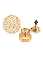 Craftvatika Gold Toned Brass Decorative Akhand Diya Oil Lamp