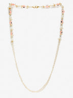 Pink Gold-Toned Evil Eye Beaded Mask Chain - Ruby Raang - Distacart