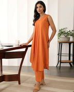 Aayaa Designer Pure Cotton 2 Piece Set Kurti & Set - Distacart