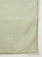 FIORRA Women's Green Lurex Cotton Flared Kurta Palazzo Set With Dupatta