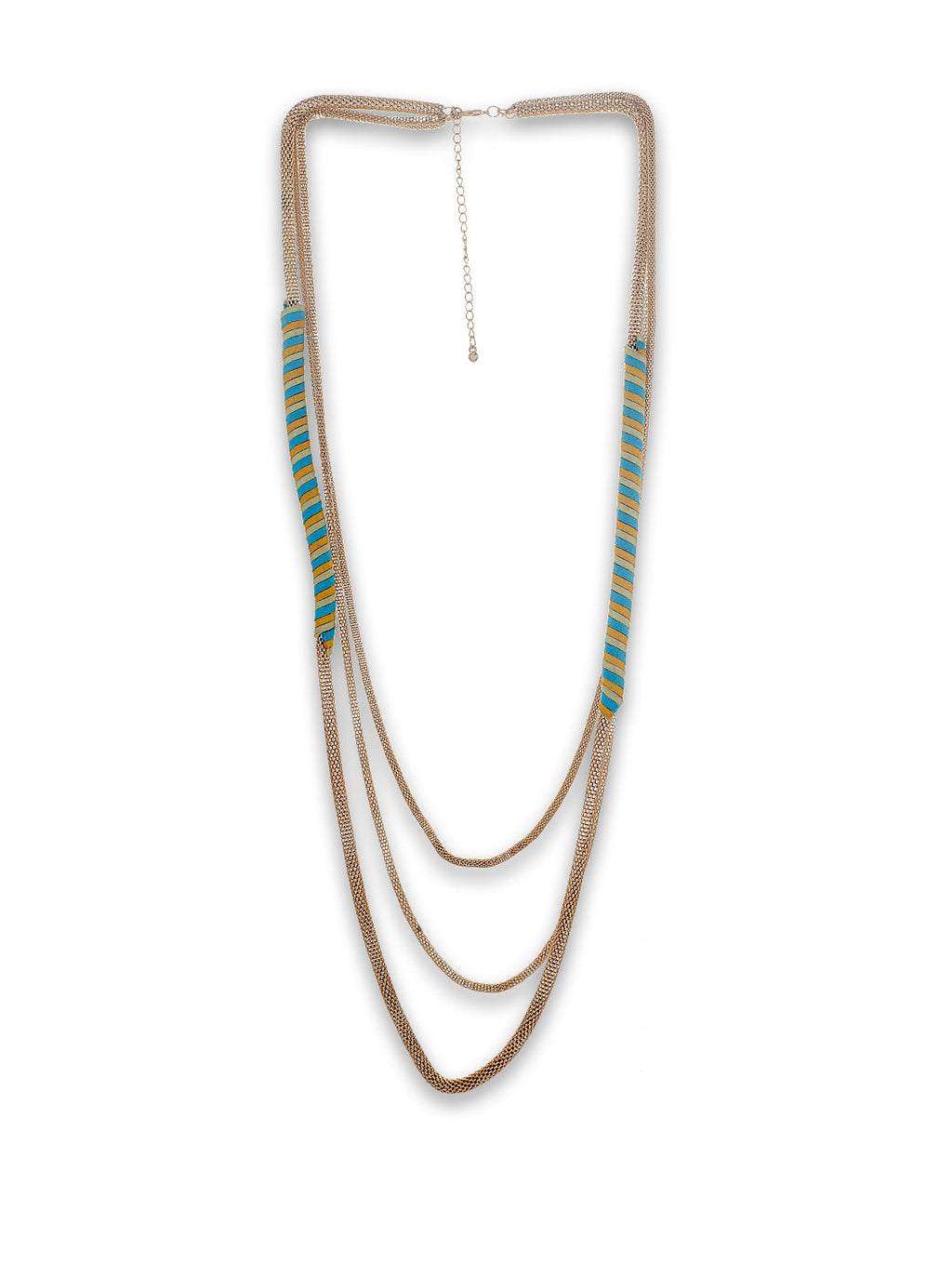 Gold-Polished Alloy Neon Strands Necklace - The Pari