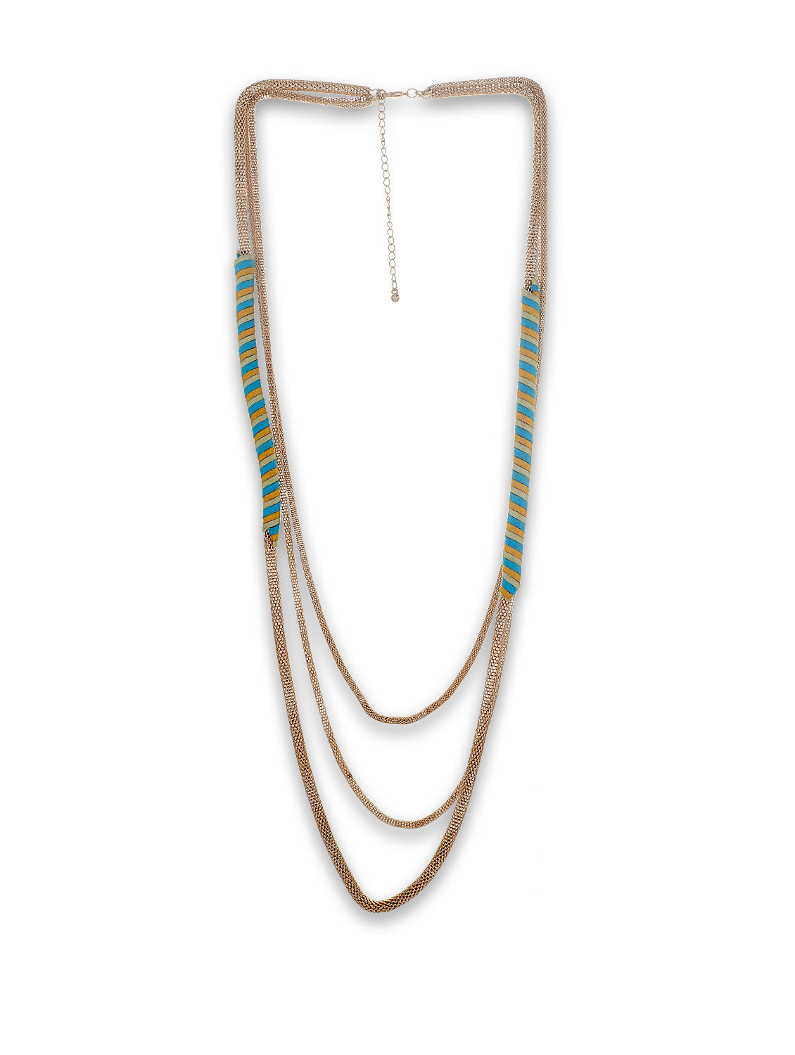 Gold-Polished Alloy Neon Strands Necklace - The Pari