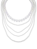 Gold-Polished Alloy Layered Pearl Elegant Necklace - The Pari