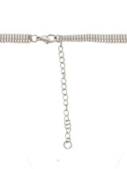 Silver-Plated Alloy Long Three Chain Flower Necklace - The Pari