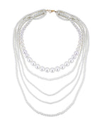 Gold-Polished Alloy Layered Pearl Elegant Necklace - The Pari