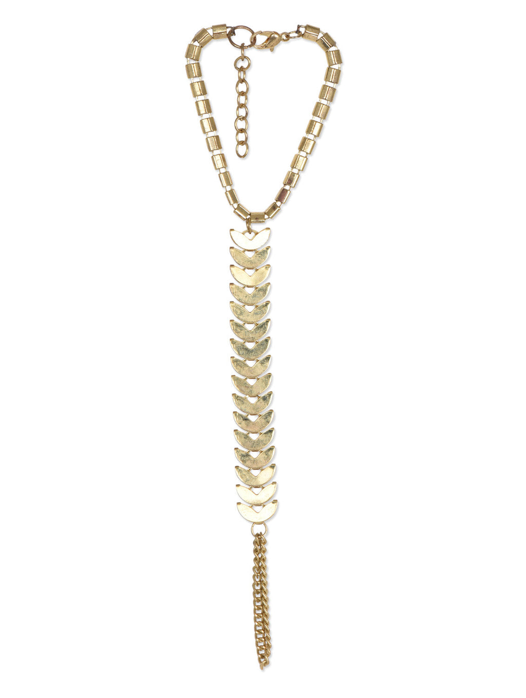 Gold-Plated Alloy Designer Hand Harness Bracelet - The Pari - Distacart