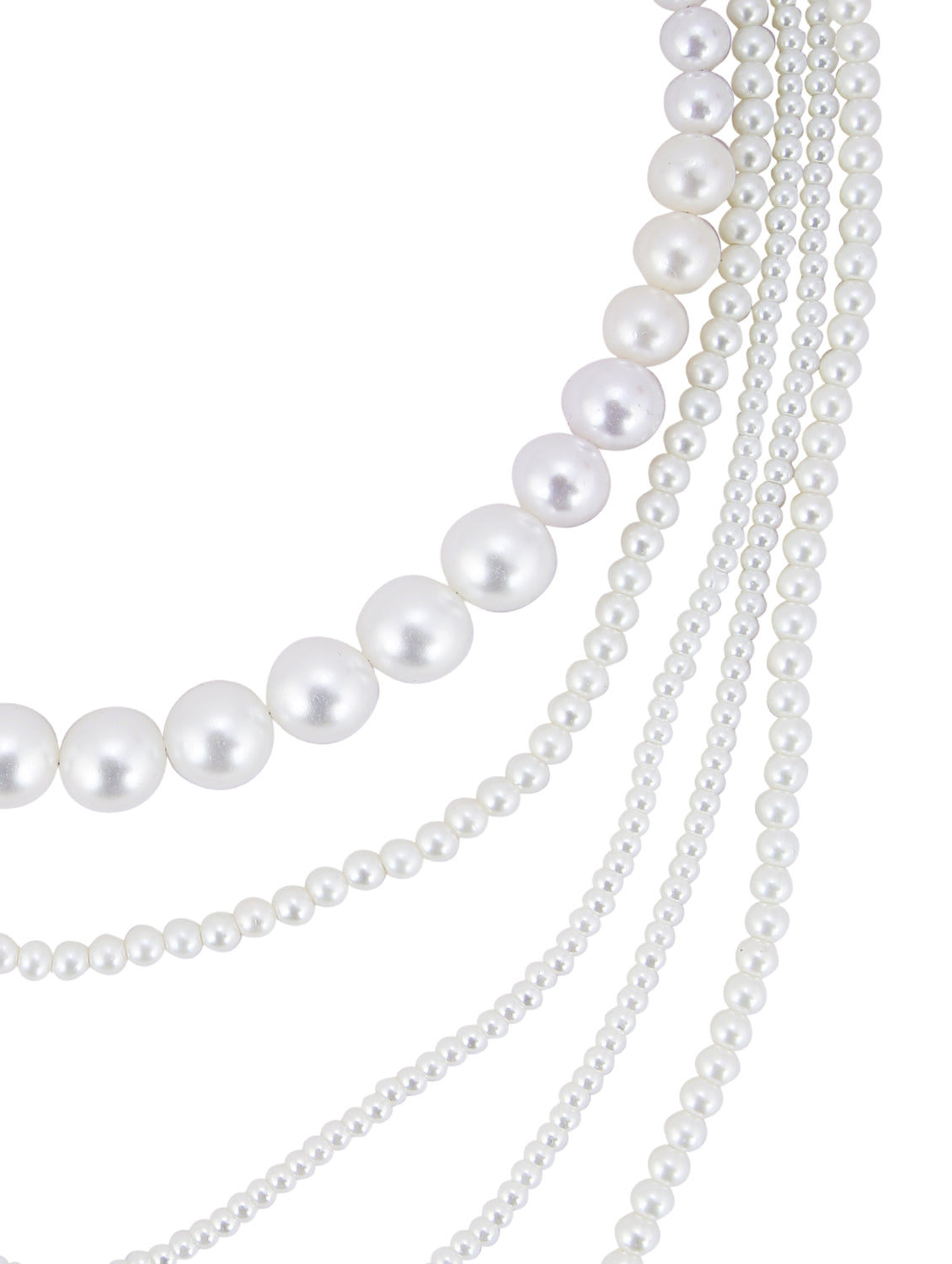 Gold-Polished Alloy Layered Pearl Elegant Necklace - The Pari